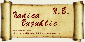 Nadica Bujuklić vizit kartica